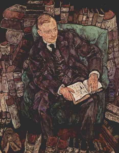 Portrait of Hugo Koller Oil Painting by Egon Schiele