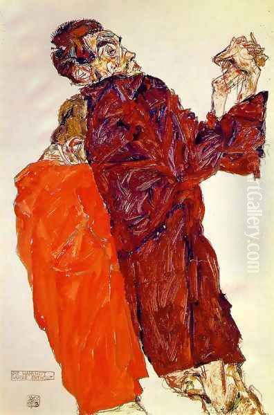 The Truth Unveiled Oil Painting by Egon Schiele