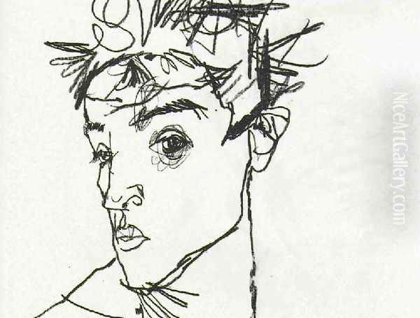 Self Portrait 2 Oil Painting by Egon Schiele