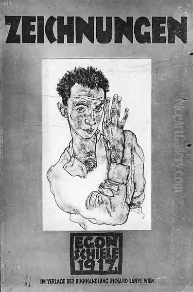 Egon Schieles Zeichnungen, Buchhandlung Richard Lanyi, Vienna, 1917 Oil Painting by Egon Schiele