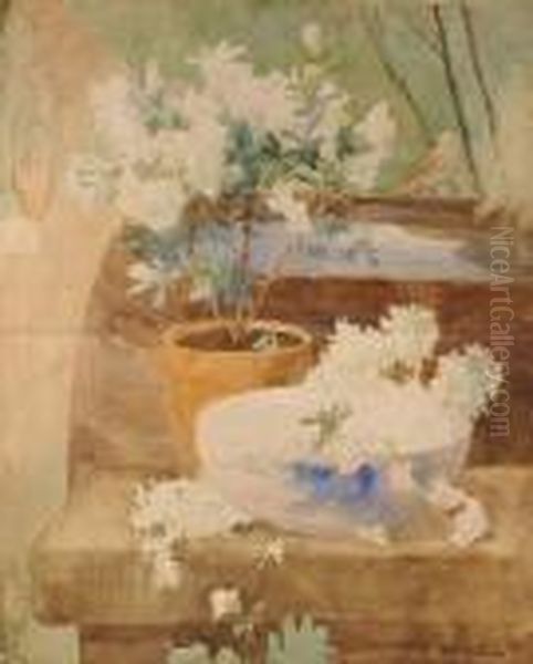 Decor D'un Jardin Oil Painting by Ernest Quost