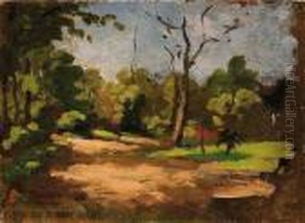 Paysage Oil Painting by Ernest Quost