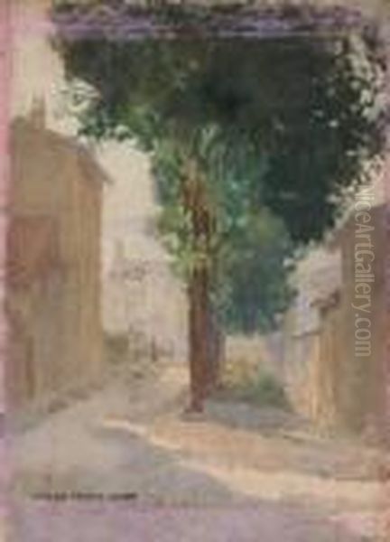 Rue De Village Oil Painting by Ernest Quost