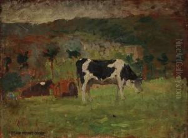 Etude De Vache Normande Oil Painting by Ernest Quost