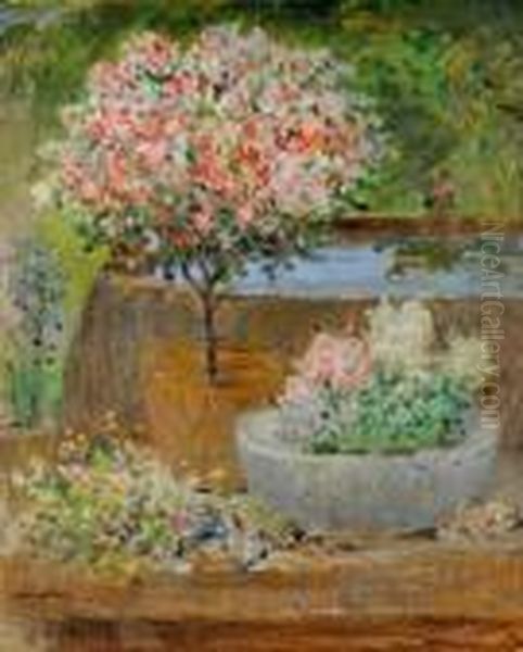 Du Jardin Oil Painting by Ernest Quost