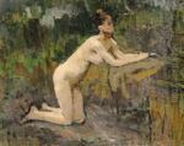 La Baigneuse Oil Painting by Ernest Quost