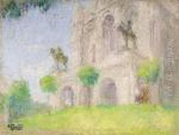 Monuments Parisiens Et Paysage Oil Painting by Ernest Quost