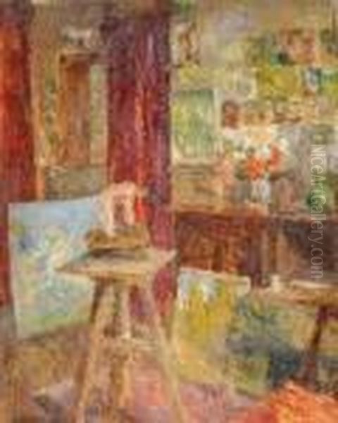 Atelier D'artiste Oil Painting by Ernest Quost