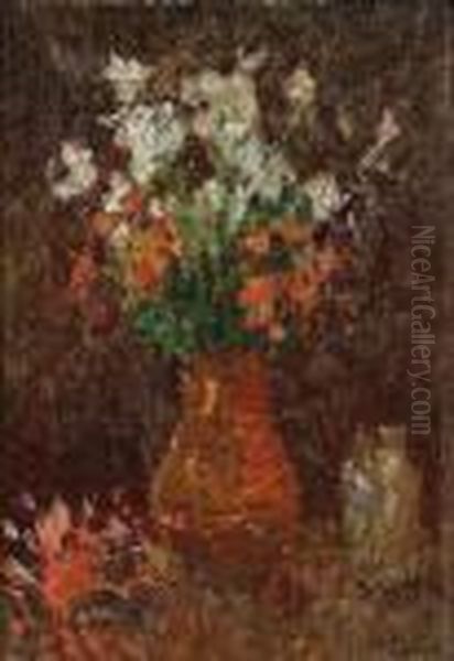 Le Bouquet De Fleurs Oil Painting by Ernest Quost