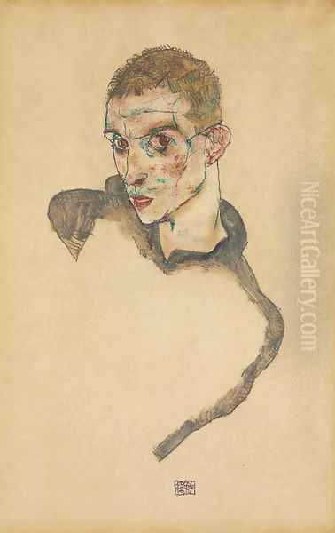 Selbstbildnis Oil Painting by Egon Schiele