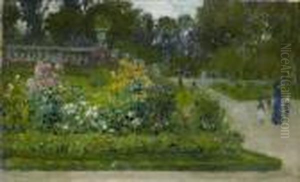 Le Jardin Du Luxembourg Oil Painting by Ernest Quost