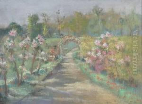 The Parisian Garden Oil Painting by Ernest Quost