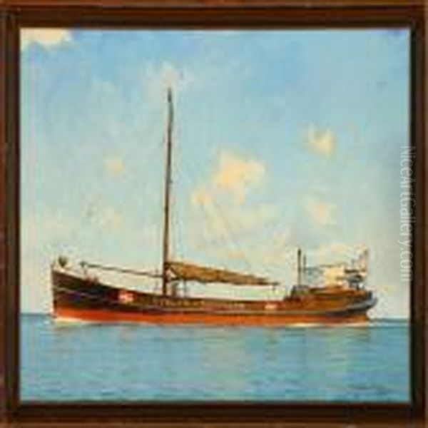 Svalen Oil Painting by Victor H.W. Qvistorff