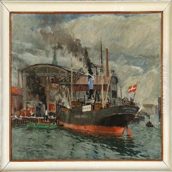 Hilda Maersk Oil Painting by Victor H.W. Qvistorff