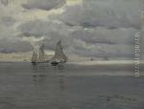 Marine Oil Painting by Victor H.W. Qvistorff