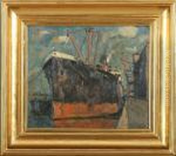 Harbour Scenery by Victor H.W. Qvistorff