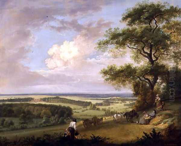 Hackwood Park, Hampshire Oil Painting by Paul Sandby