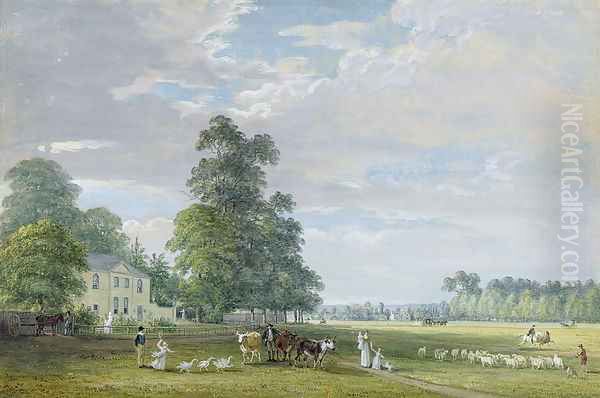 Englefield Green, near Egham Oil Painting by Paul Sandby