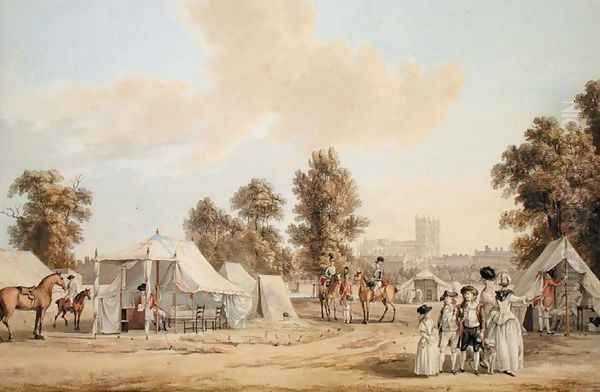 An encampment in St. Jamess Park Oil Painting by Paul Sandby