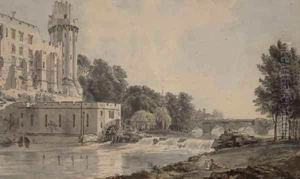 Caesars Tower, Warwick Castle Oil Painting by Paul Sandby