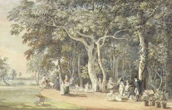 Englefield Green Oil Painting by Paul Sandby