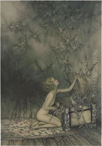 A Wonder Book. Oil Painting by Arthur Rackham