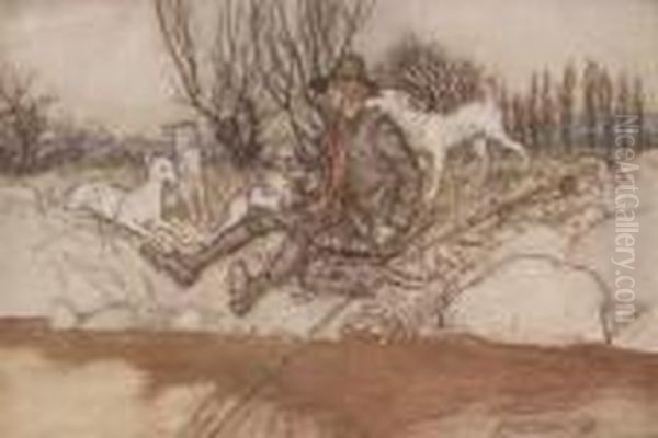 Rip Van Winkle. Oil Painting by Arthur Rackham