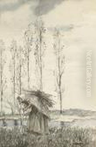 Gathering Sticks Oil Painting by Arthur Rackham