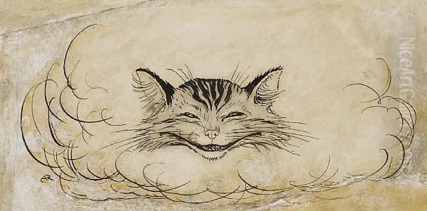 The Cheshire Cat Oil Painting by Arthur Rackham