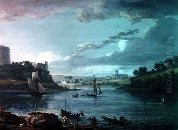 Pembroke Castle Oil Painting by Paul Sandby