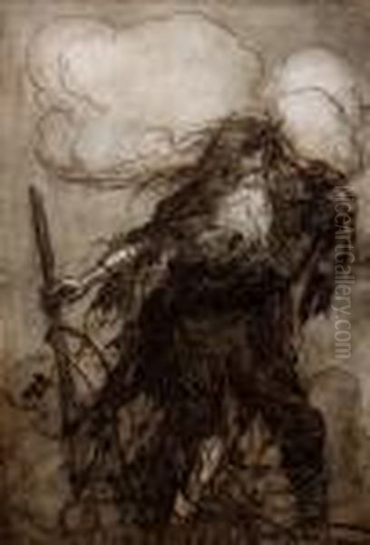 Rip Vanwinkle. Oil Painting by Arthur Rackham