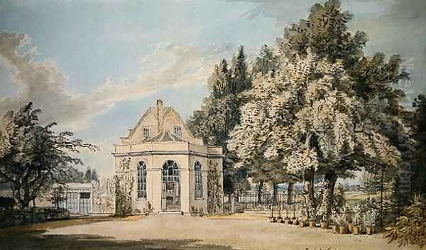 Rackett Lodge, Wandsworth Oil Painting by Paul Sandby