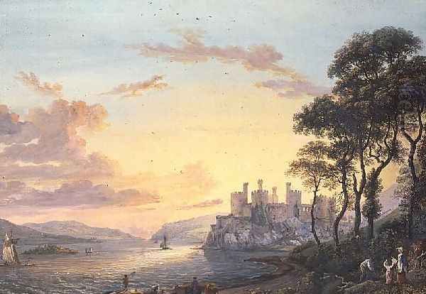 Conway Castle Oil Painting by Paul Sandby