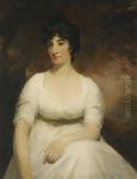 Portrait Of Katherine Hamilton, Lady Suttie Of Balgone (d. 1817) Oil Painting by Sir Henry Raeburn