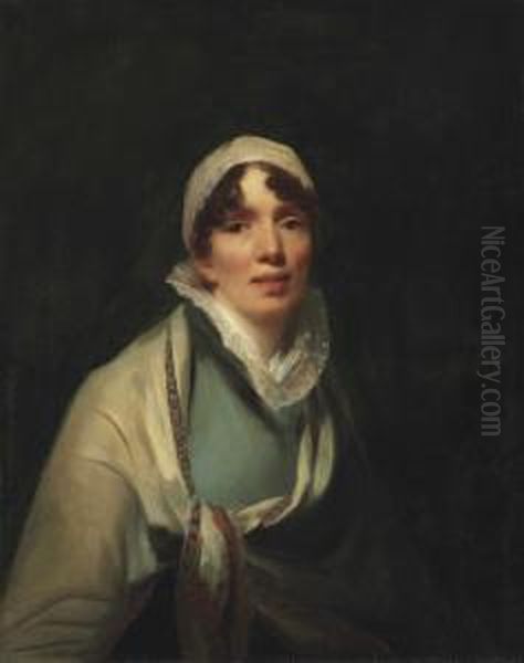 Portrait Of Mrs. Helen Colvin Oil Painting by Sir Henry Raeburn