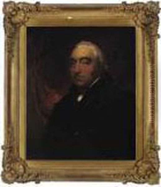 Portrait Of A Gentleman, Bust-length, In A Black Coat Oil Painting by Sir Henry Raeburn