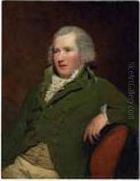 Portrait Of John Anderson Of Inchyra, Seated Half-length, In Agreen Coat Oil Painting by Sir Henry Raeburn