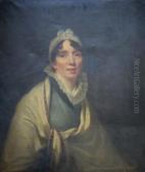 Raeburn,
Ra Portrait Of Helen Renny Quarter Length, Wearing A Green Dress Oil Painting by Sir Henry Raeburn