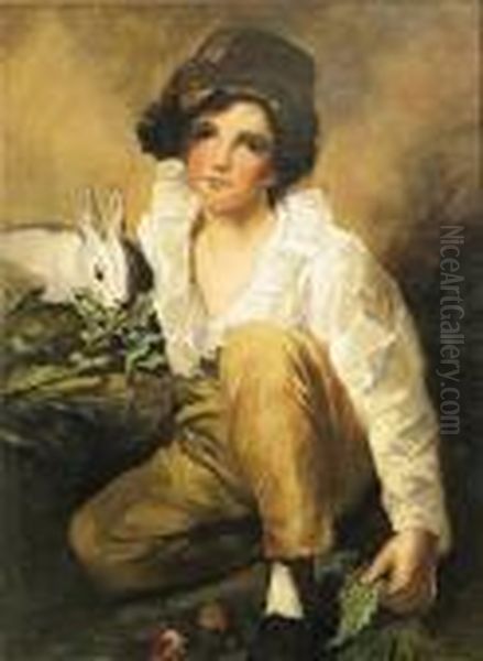 Boy And Rabbit Oil Painting by Sir Henry Raeburn