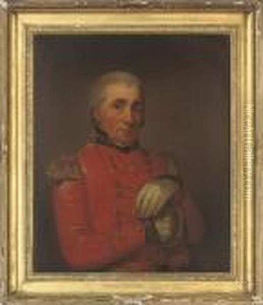 Portrait Of General William 
Wemyss, Half-length, In Military Uniform, Holding A Sword In His Right 
Hand Oil Painting by Sir Henry Raeburn