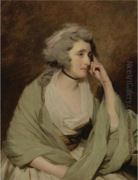 Portrait Of Katherine Ramsay, Lady Mckenzie Of Coul Oil Painting by Sir Henry Raeburn