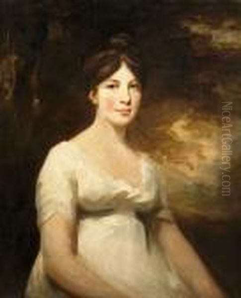 A Portrait Of Mrs. Robert William Duff Of Fetteresso And Culter Oil Painting by Sir Henry Raeburn