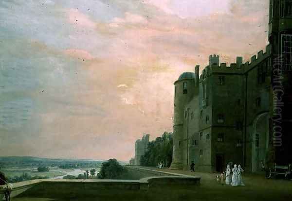 Windsor Castle North Terrace, 1800 Oil Painting by Paul Sandby