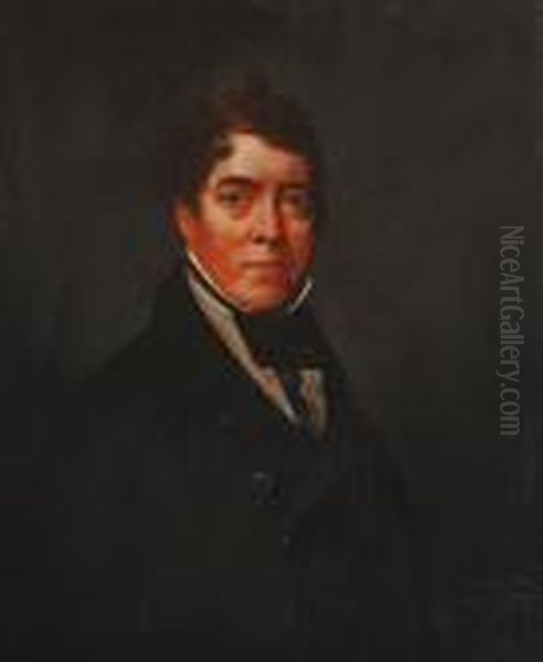 Portrait Of Sir Brooke Boothby, Bust Length. Oil Painting by Sir Henry Raeburn