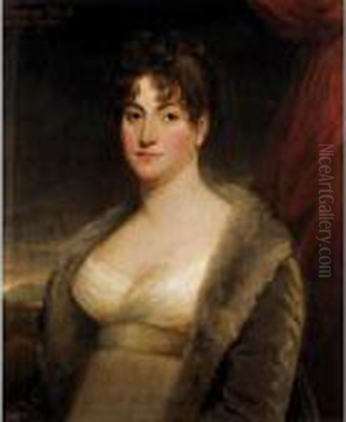 Portrait Of Gertrude, Wife Of Admiral Sir Edward Buller, Bt. Of Trenant Park Oil Painting by Sir Henry Raeburn