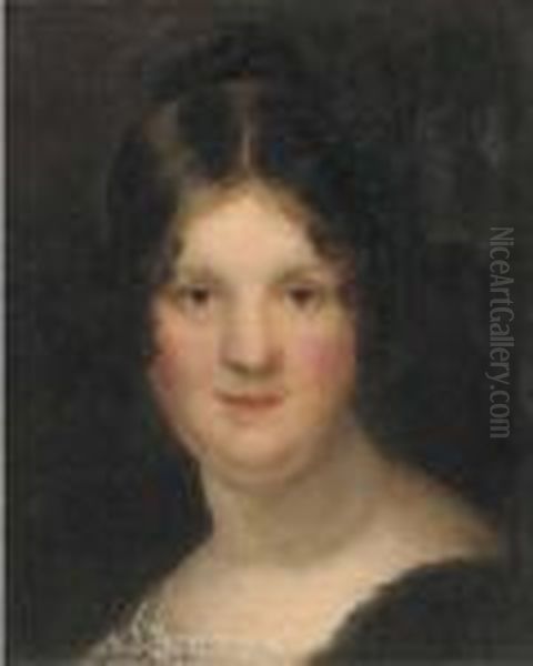 Portrait Of A Lady, Bust-length Oil Painting by Sir Henry Raeburn