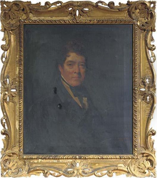 Portrait Of Sir Brooke Boothby Bt., Bust-length, In A Browncoat Oil Painting by Sir Henry Raeburn