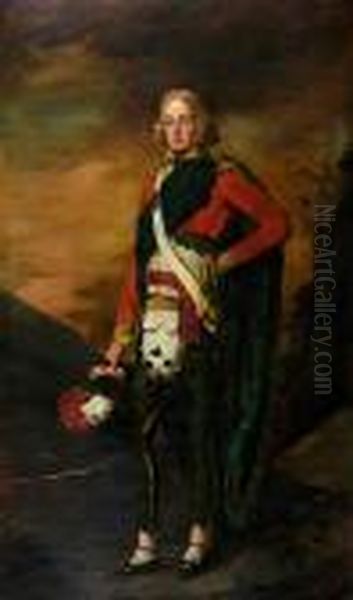 A Portrait Of John Sinclair Of Ulster, Standing Full Length, In Scottish Uniform Oil Painting by Sir Henry Raeburn