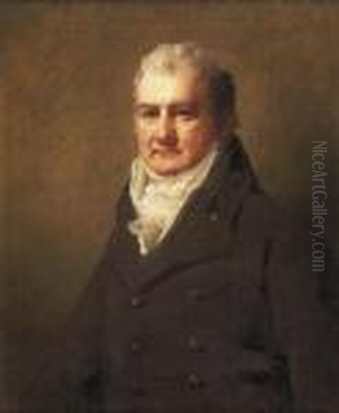 Half Length Portrait Of Mr Roberston Oil Painting by Sir Henry Raeburn