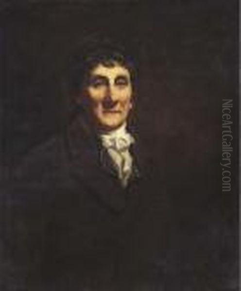 Portrait Of A Gentleman, 
Formerly Identified As Henry Mackenzieesq., In A Brown Coat And White 
Cravatte Oil Painting by Sir Henry Raeburn